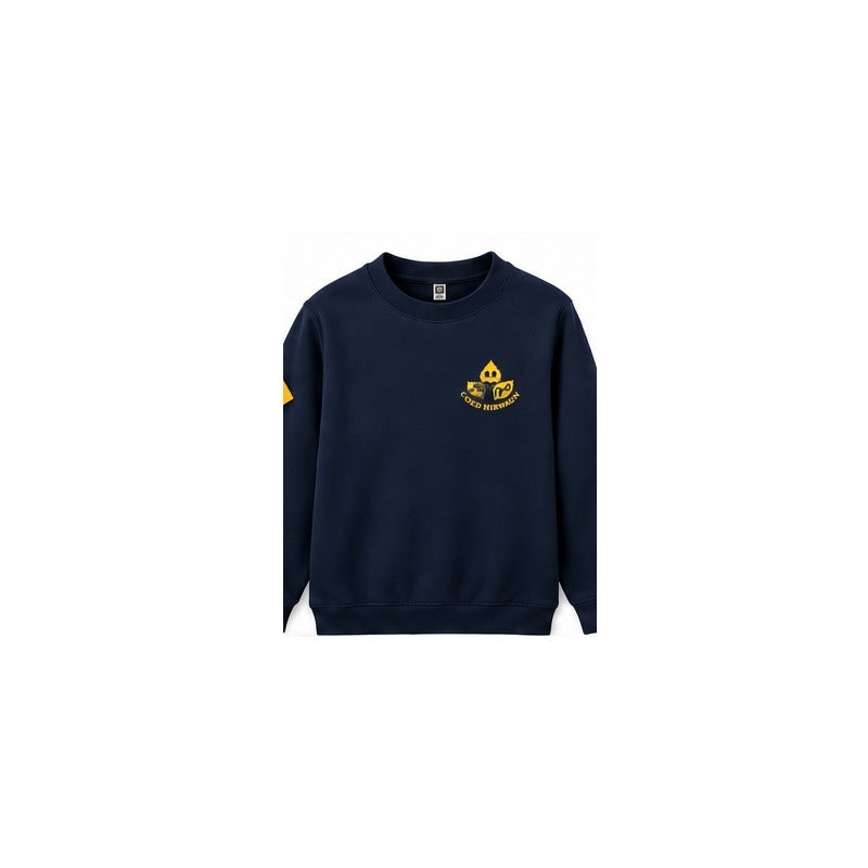 Coed Hirwaun school uniform mock-up with approved small school crest