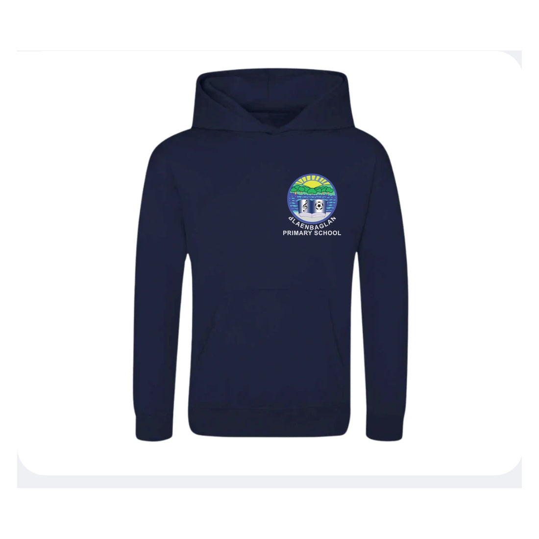 Blaenbaglan Primary School navy polyester sports hoodie with school crest